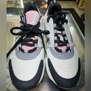 Dior Men's B22 White, Pink & Black Sneakers 43 EU